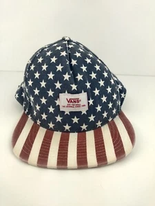 VANS Off the Wall USA Flag Strap Back Hat Stars & Stripes One Size Baseball Cap - Picture 1 of 6