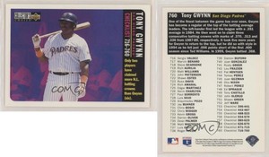 1996 Upper Deck Collector's Choice Tony Gwynn #760 HOF