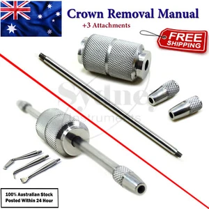 Crown Remover Gun Manual Three Attachments Removal Restorations Lab NEW - Picture 1 of 4