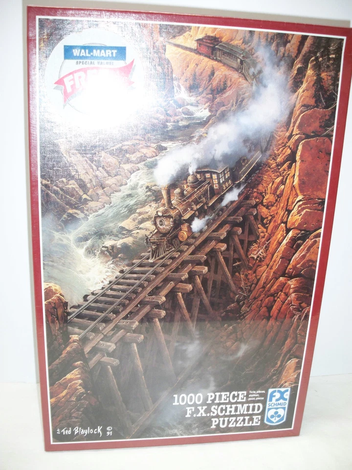 F.x. Schmid Black Canyon Express Train Jigsaw Puzzle 1000 PC Ted Blaylock 1992