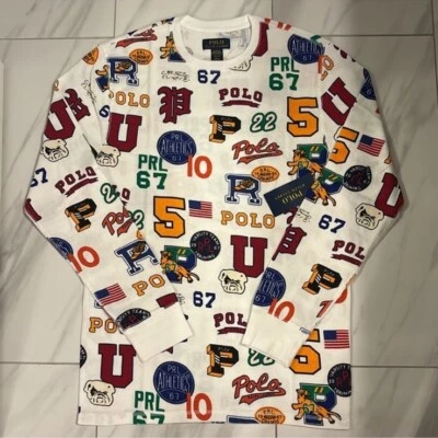 Polo Ralph Lauren Para hombres Todo Térmico Manga Larga Prendas para Dormir Camiseta Blanca Nuevo Foto 1 de 4