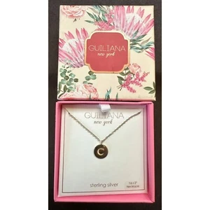 Guiliana Sterling Silver C Initial Pendant Necklace - Picture 1 of 4