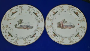 Dos placas de porcelana/querubines Meissen del siglo XIX con insectos - Imagen 1 de 12