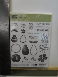 STAMPIN UP FRESH FRUIT SET OF 24 PHOTOPOLYMER STAMPS EUC A26251 - Picture 1 of 2