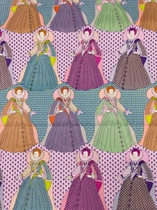 1 Yard Alexander Henry The Queen Cotton Fabric Monarch Brite - Picture 1 of 3