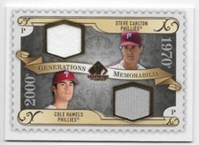 2009 SP LEGENDARY CUTS GENERATIONS DUAL JERSEY Steve Carlton/Cole Hamels #GMCH