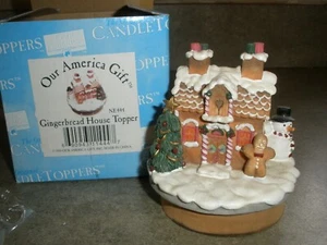Our America Candle Topper GINGERBREAD HOUSE TOPPER NE444 - Picture 1 of 6