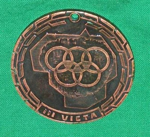 LSSR LITAUEN NEMEN NEMUNAS BRONZEMEDAILLE PREIS ZWEITER KALTER KRIEG OLYMPISCHER SPORT SEHR GUTER ZUSTAND - Bild 1 von 5