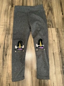 Emma & Elsa Gray Halloween Unicorn Girls Leggings Size 4/5 - Picture 1 of 1