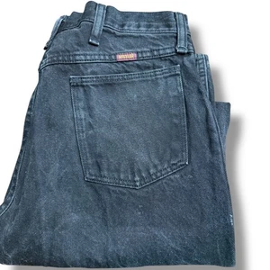 Rustler Men's Black 33x32 ( Fits 32x32) Washed Denim Jeans  Straight Leg 87619CB - Picture 1 of 7