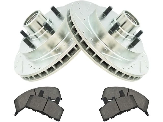 Pastilha de freio dianteiro e kit de rotor para 1995-1999 GMC C1500 1998 1996 1997 VZ793VC - Imagem 1 de 1