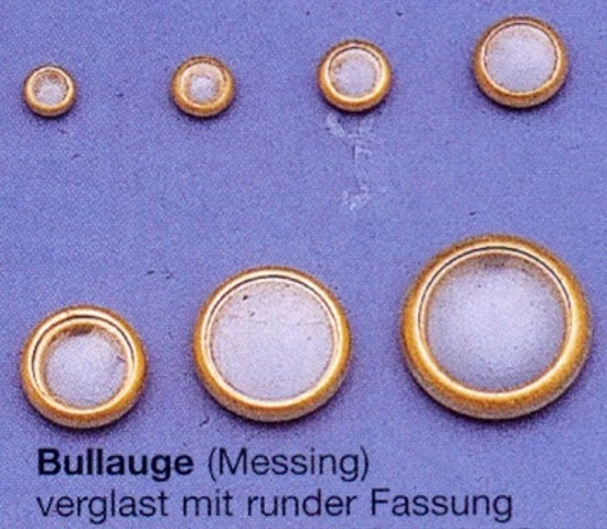 Bullaugen 5mm Messing verglast Aeronaut 576005