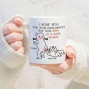 Personalized I Love You For Personality But Coffee Mug Funny Valentines Day Gift - Picture 1 of 2