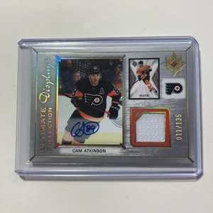 Cam Atkinson- 2021-22 Upper Deck Ultimate Display Auto Jersey - 011/135 - Picture 1 of 2
