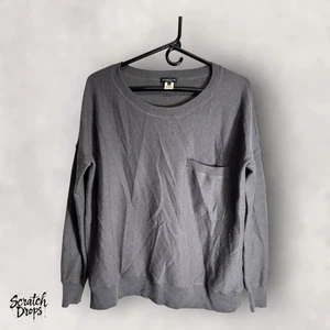 Demylee New York Women's Medium 100 Percent Cashmere Gray Sweater Pullover W05 - Picture 1 of 3