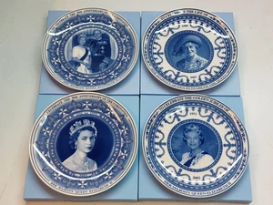 Set of 4 Daily Mail Wedgwood Queen Elizabeth Collector Plates - Picture 1 of 10