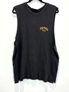 Wrangler Mens Singlet L Black Graphic Print Vintage Western Rodeo Single Stitch - Picture 1 of 12