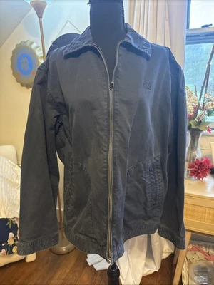 Chaqueta Ligera Hombre Izod Azul Marino Mediana Cremallera Excelente Estado Foto 1 de 4