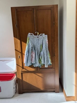 Le Jean de Marithe Francois Girbaud floral pleated skirt EU 27 US4 L24 vintage   - Image 1 of 4