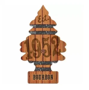 Ambientador de aire para coche Little Trees - 1952 bourbon - árbol único del paquete de proveedor - Imagen 1 de 3