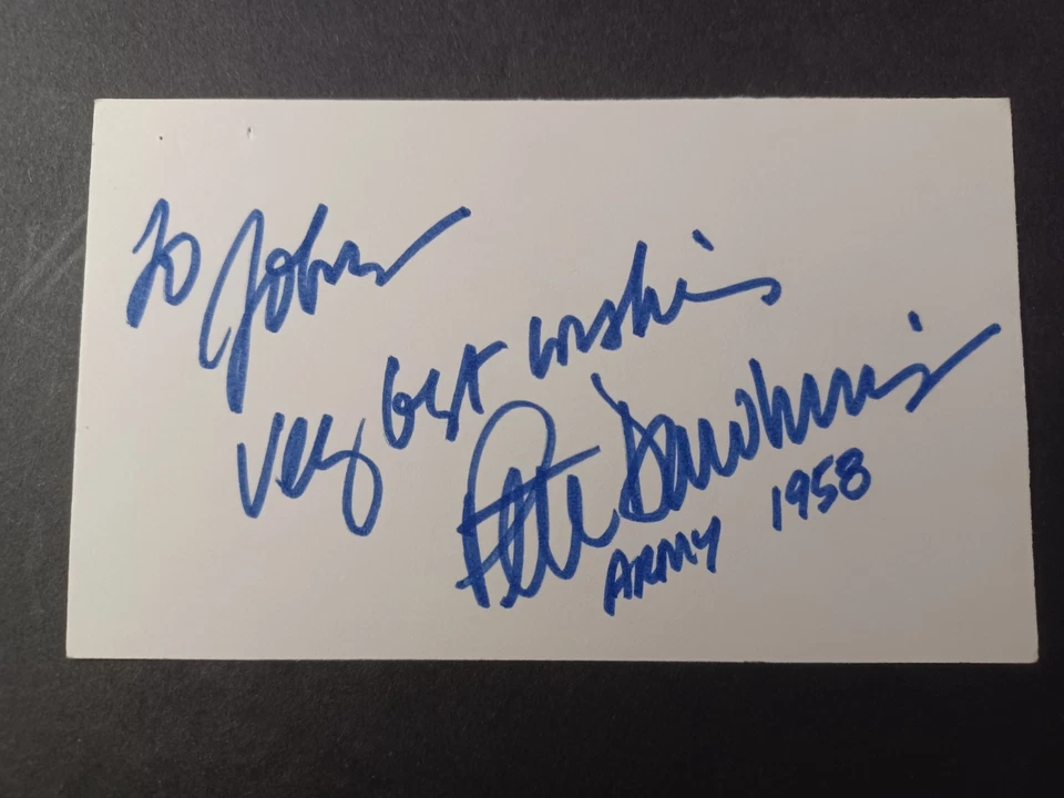Pete Dawkins Signed Index Card - Army Football, Heisman, CHOF - F - Image 1 of 1