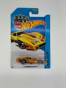 2013 Hot Wheels ’76 Greenwood Corvette Yellow/Orange – HW City #208/250 - Picture 1 of 1