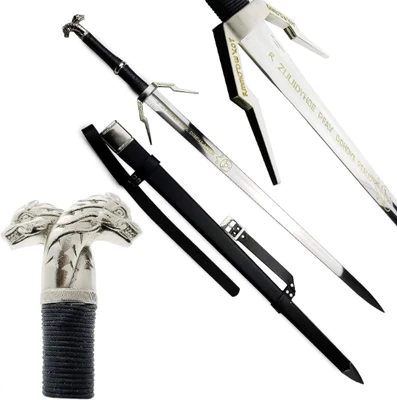 Runa de Plata Espada de Geralt de Rivia 3 Los Brujos 3 Fantasía Cazador de Monstruos Foto 1 de 4