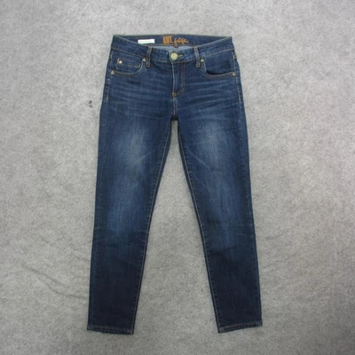 Kut From The Kloth Jeans Womens 0 Blue Dark Wash Katy Ankle Straight Leg Stretch - Image 1 of 4