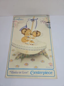 Vintage 1984 Hallmark Koalas in Love Honeycomb Wedding Shower Table Decoration - Picture 1 of 7