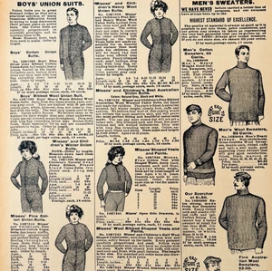 1901 Union Suit Sweaters Reproduction Advertisement Sears Fashion Clothes DWV12C - Picture 1 of 2