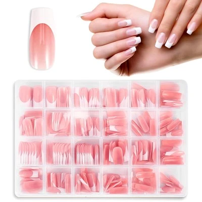 360 Stück Künstliche Nägel French Nails Medium Rechteckig Falsche Nägel Fake Nai - Bild 1 von 4