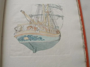 SAILING SHIPS AND BARGES Edward Wadsworth Hand coloured copper pls Ltd ed1926 - Picture 1 of 16