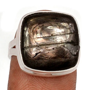 Natural Hypersthene - Canada 925 Sterling Silver Ring Jewelry s.7 CR47471 - Picture 1 of 1