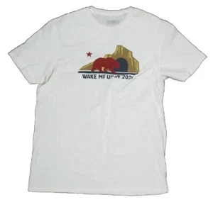 Hybrid Wake Up In 2021 Men's T-Shirt, New White California Republic Logo Sz L - Picture 1 of 3