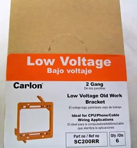 (Caja de 6) Soporte de trabajo antiguo Carlon SC200RR 2 bandas bajo voltaje - Imagen 1 de 4