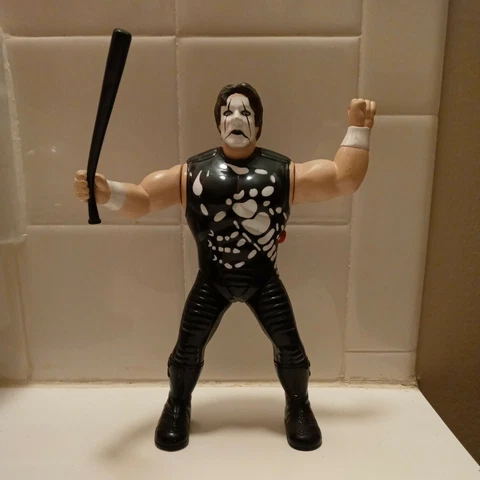 Sting WCW with bat 1997 osft red button battery operated AA battery not included Cover