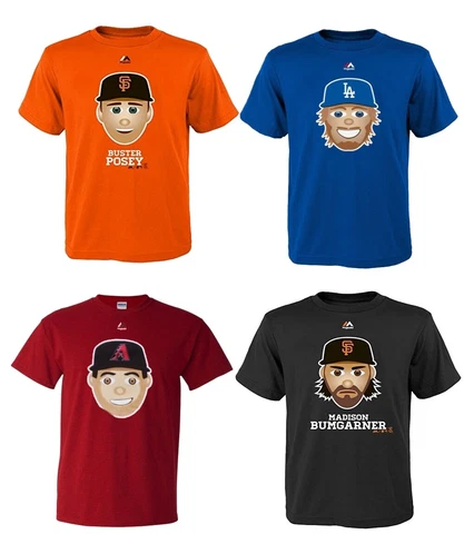 Majestic MLB Youth Emoji Player T-Shirt Cover