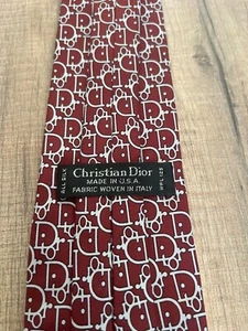 Christian Dior Silk Necktie Men’s Italian Fabric Made In USA - Picture 1 of 5