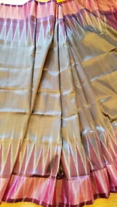 Katan Silk 100% Pure Kotki Saree Blouse Silk Mark Bollywood Wedding Party Wear - Picture 1 of 21