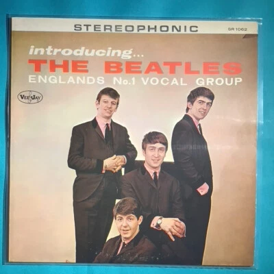 Introducing The Beatles VeeJay Records SR 1062 VINTAGE VINYL LP RECORD 12" ... - Image 1 of 4