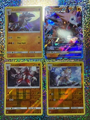 Pokemon TCG Lycanroc: Promo SM14 GX; Holo 30/30; Reverse Holo 75/147 & 76/147 - Image 1 of 4