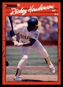 1990 Donruss #304 Rickey Henderson Oakland Athletics