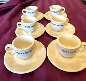 6 VINTAGE, ABER NIE BENUTZT MOKA EFTI ESPRESSOTASSEN UNTERTASSEN ACF ITALIEN - KOSTENLOSER VERSAND - Bild 1 von 4
