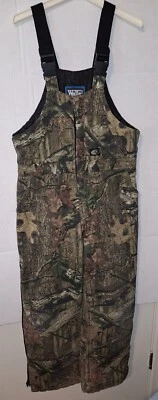 Walls Mossy Oak Youth Camoflauge Suspender Insulated Hunting Bibs 16-18 Kid Grow - Image 1 of 4