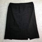 Theory Striaght Pencil Skirt Womens 6 Black Wool Lined Knee Length Business