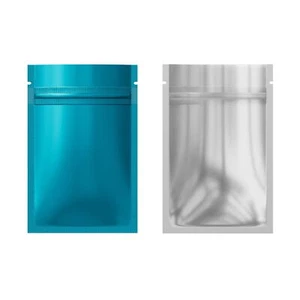 100 Matt Blau Mylar Folie Halbtransparent Fenster Wiederverschließbar Reißverschluss Dichtung Lebensmittel Beutel 3x5" - Bild 1 von 6