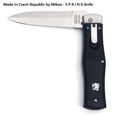 MIKOV Outdoor Self Defense Pocket Knife PREDATOR Classic w/ Leather Sheath - Image 1 of 4