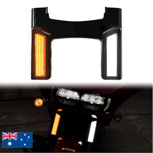 Motorcycle Fork Shock Absorber Cover LED Turn Signal Light Harley CVO Road Glide - Picture 1 of 7