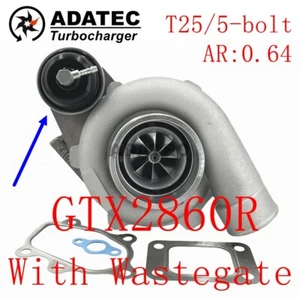 GTX2860R Turbo Ceramics Dual Ball Bearing With T25 5-Bolt 0.64AR With Wastegate - Bild 1 von 6