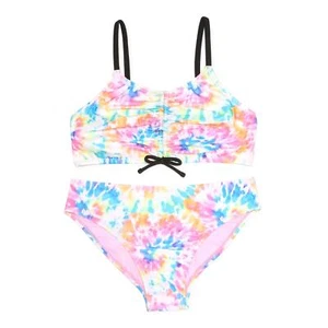 Wonder Nation 2 Piece Bikini Swimsuit w/ UPF 50+ Sun Protection Pink Rainbow 2XL - Picture 1 of 4